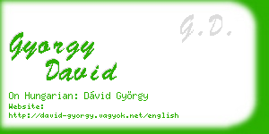 gyorgy david business card