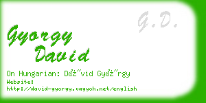 gyorgy david business card